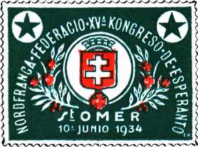 Memoriga stampo de la Nordfranca Federacio, 1934, 22×30 mm.