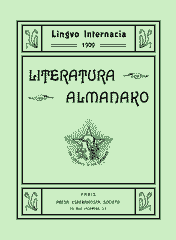 Kovra paĝo de 
Literatura Almanako 1909