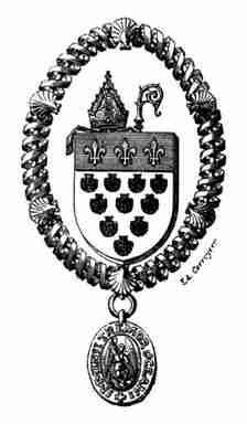Armoiries de l’abbaye et collier de l’ordre de Saint-Michel