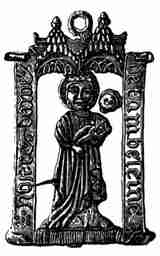 Enseigne de la Vierge de Tombelaine, XV<sup>e</sup> siècle