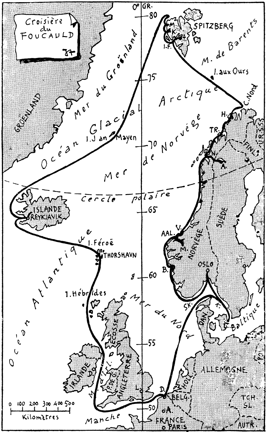 Mapo de la ojaĝo 
en la Polusaj Regionoj