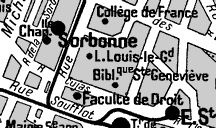 Parto de mapo 
ĉirkaŭ La Sorbono